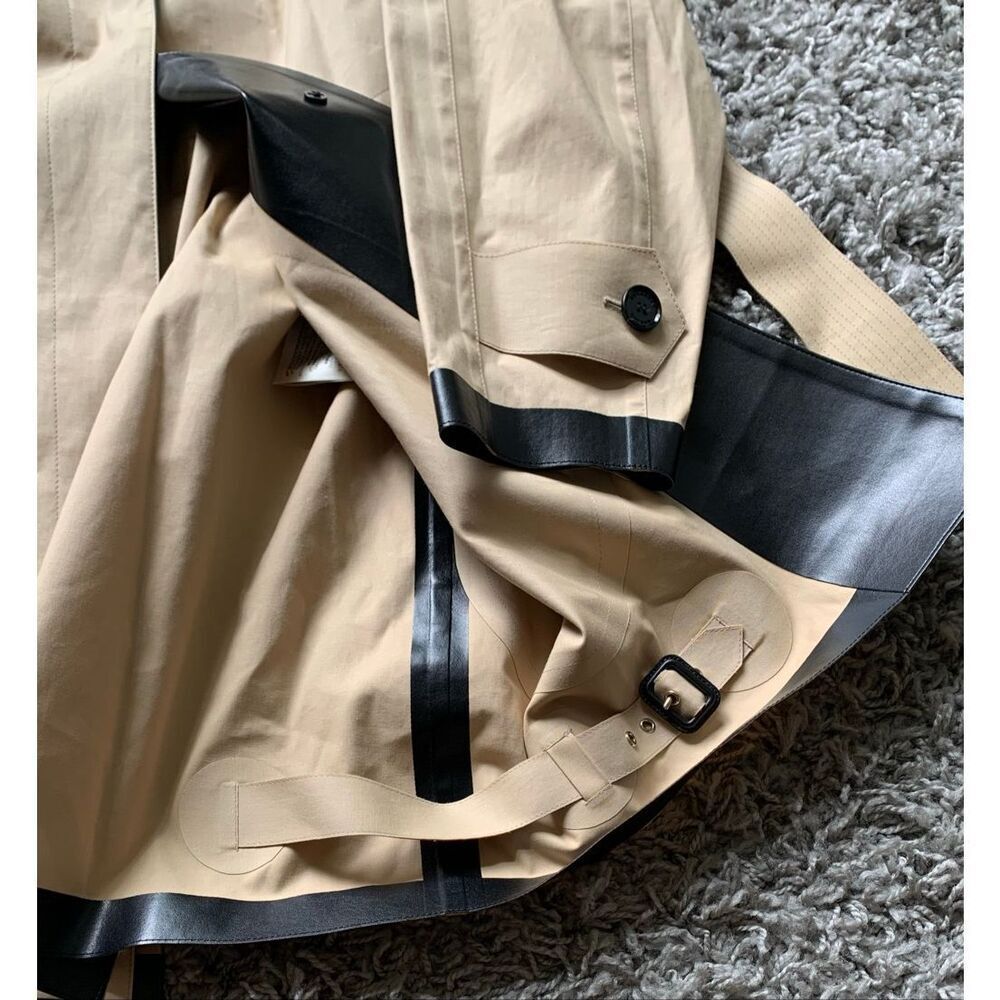 NEW NWT BURBERRY LONDON tan LEATHER COLLAR Trench Coat Jacket sz US 10 - Picture 15 of 15